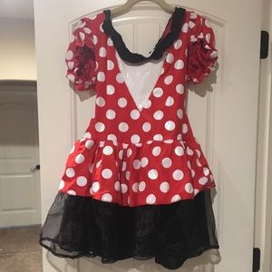 Minnie Mouse costume with bow ears! Size 10/12